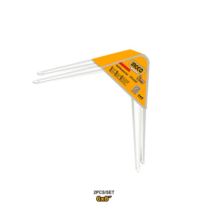HSB10608INGCOمجموعة أقواس الرفوف Ingco HSB10608 بيضاء فولاذية