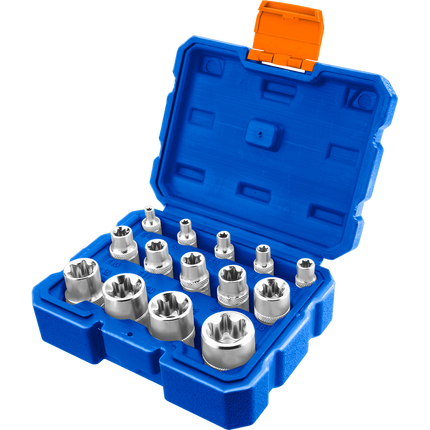 WST3D14Wadfow مجموعة مقابس E-Type 14 قطعة Cr-V