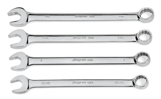 SOEX704Snap-Onمجموعة مفاتيح ربط ثنائية الوظيفة Snap-on بـ 12 نقطة SAE من نوع Flank Drive Plus بـ 4 قطع