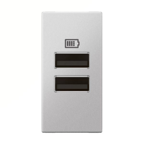 571687Legrandأرتيور وحدة واحدة USB منفذان A+A 3A 15W ألومنيوم ناعم