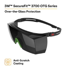 500511312791743Mنظارات 3M SecureFit 3700 السوداء الواقية مع عدسات مضادة للخدش