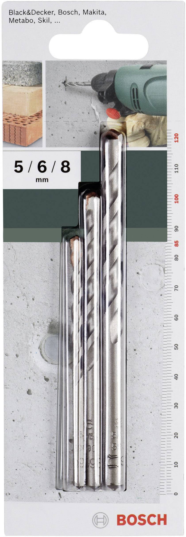 Bosch Tools,2609255416,DIY Concrete Drill Bit Set 5/6/8mm 3pcs