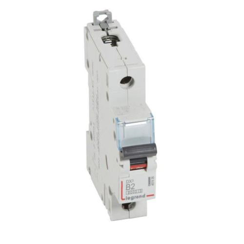 407426Legrandقاطع دائرة ليجراند DX3 MCB أحادي القطب 2A منحنى B سعة 6kA