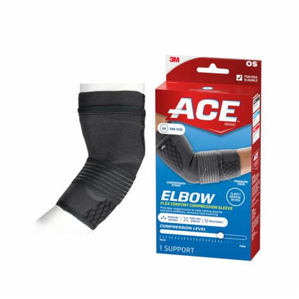 50056090563Mكم الكوع الضاغط ACE Flex Comfort باللون الرمادي الداكن