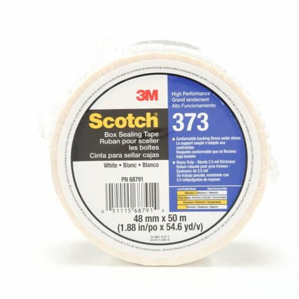 000511156879143Mشريط Scotch لختم الصناديق 373 أبيض 48 ملم × 50 متر درجة صناعية