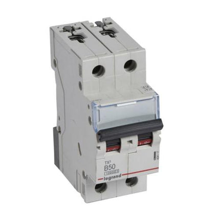 404117Legrandقاطع دائرة Legrand MCB TX3 10000A ثنائي القطب 50A