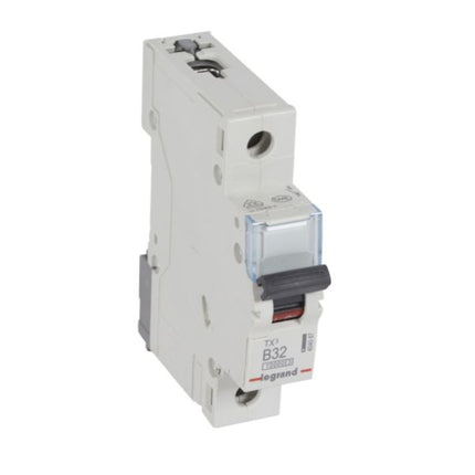 404087Legrandقاطع دائرة MCB TX3 بسعة 10000A قطب واحد 32A منحنى B