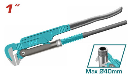 THT172011Total Toolsمفتاح الأنابيب السويدي الثقيل بزاوية 90 درجة 1" (THT172011)