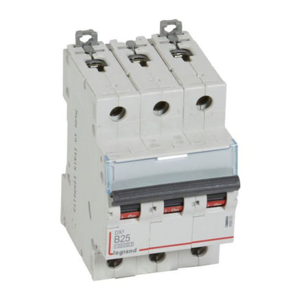408993Legrandقاطع دائرة Legrand DX3 ثلاثي الأقطاب 25A منحنى B