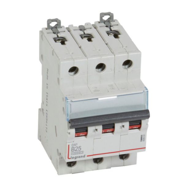 408993Legrandقاطع دائرة Legrand DX3 ثلاثي الأقطاب 25A منحنى B