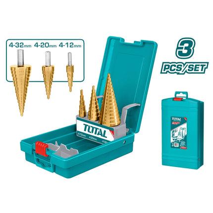 TACSD2031Total Toolsمجموعة مثاقب كونية 3 قطع TACSD2031