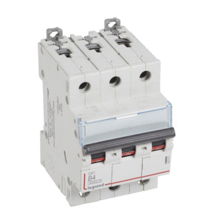 407557Legrandقاطع دائرة Legrand DX3 ثلاثي الأقطاب 4A منحنى B