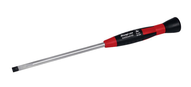 SGDE64ESDSnap-Onمفك براغي Snap-on بطرف مسطح 3/16" رقيق الشفرة مضاد للكهرباء الساكنة SGDE64ESD