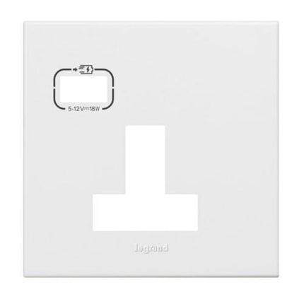 575459Legrandلوحة ليجراند أحادية الفتحة BS 13A SP منفذ USB C أبيض