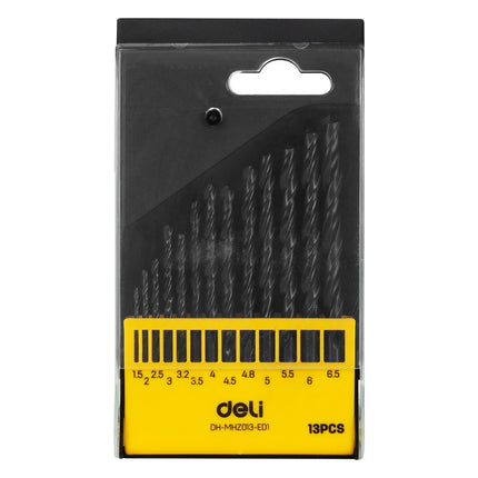 Deli HSS Drill Bit Set 13Pcs , EDH-MHZ013-ED1