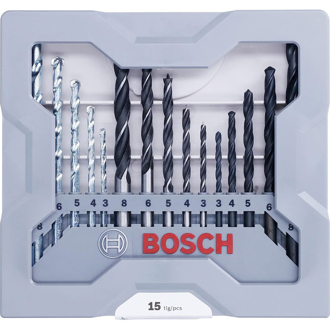 Bosch Tools,2607017038,Drill Bit Mixed Wood/Metal/Masonry Set 15pcs