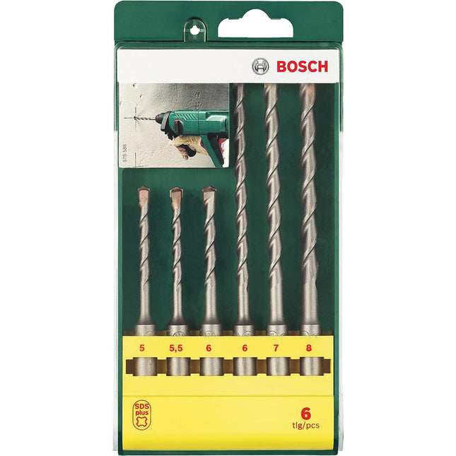 Bosch Tools,2607019448,Set Of Twist Drills Set Of Twist Drills SDS-Plus-1 5/5.5/6x50mm, 6/7/8x100mm 6pcs