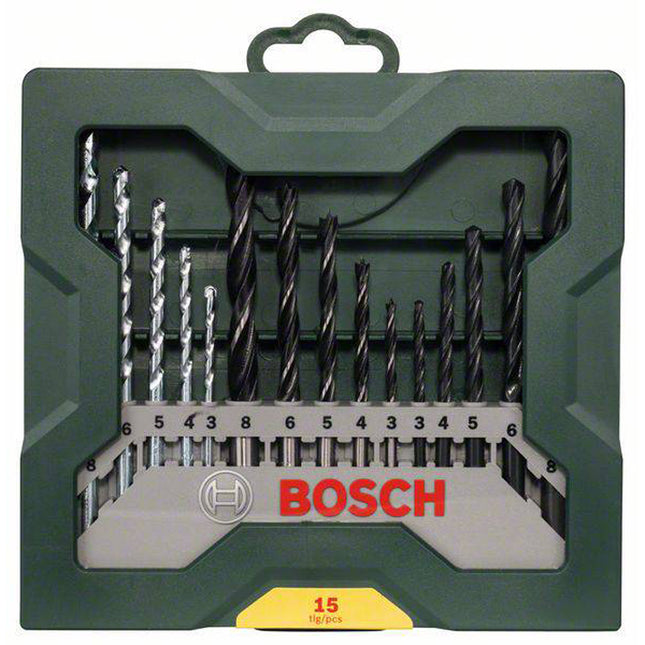 Bosch Tools,2607019675,X-Line Set of Twist Drills Mixed Mini 15pcs (drilling + screwdriving)