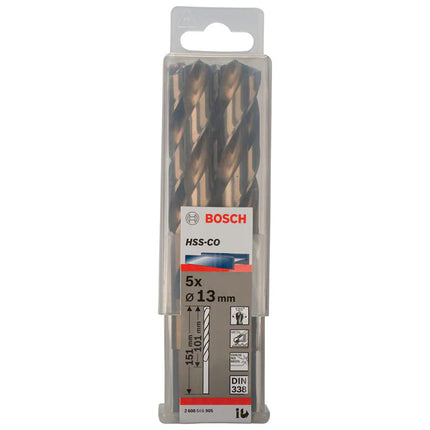 Bosch Tools,2608585905,Metal Drill Bit HSS-CO Set |  13x101x151mm - 5pcs