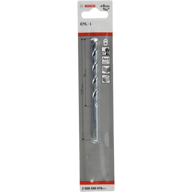 Bosch Tools,2608590078,CYL-1 Masonry Drill Bit 8x80x120mm