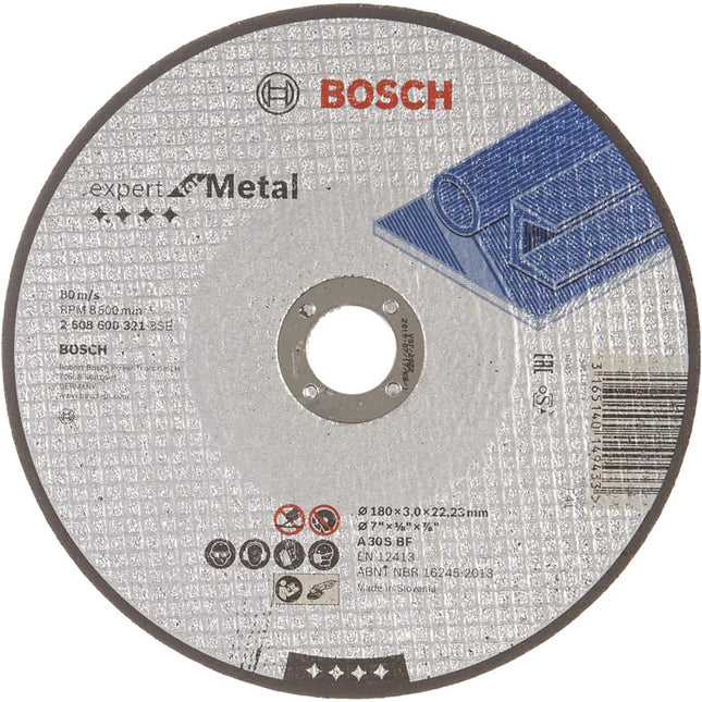 Bosch Tools,2608600321,Cutting Disc Expert for Metal Flat 180x3x22.23mm