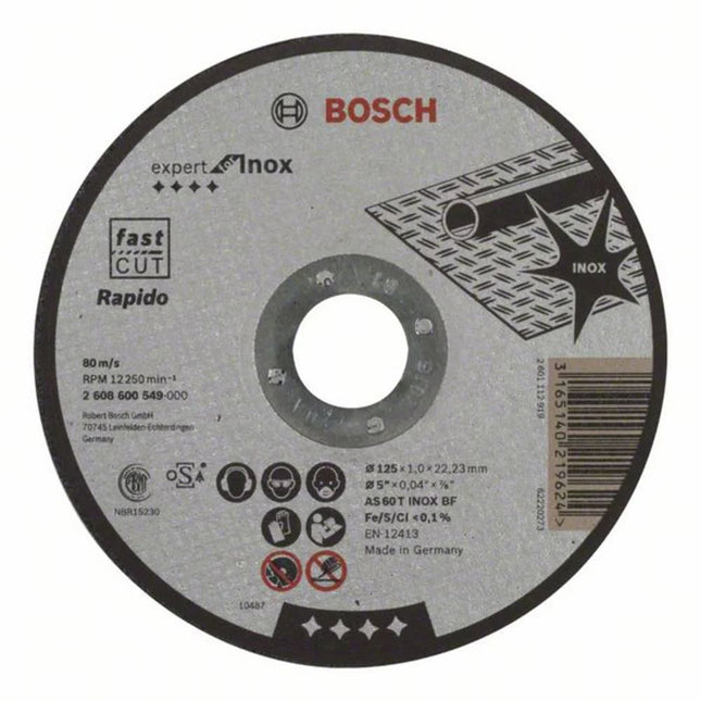 Bosch Tools,2608600549,Cutting Disc Expert for Inox Rapido 125x1x22.23mm