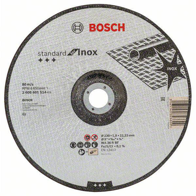 Bosch Tools,2608601514,Cutting Disc Standard for INOX 125x1.6mm depressed centre