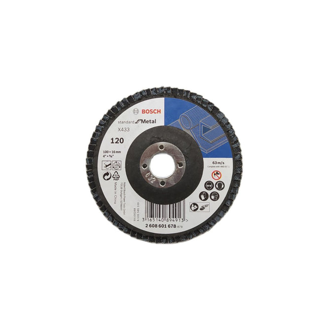 Bosch Tools,2608601678,Flap Disc Standard for Metal X433 100mm G120