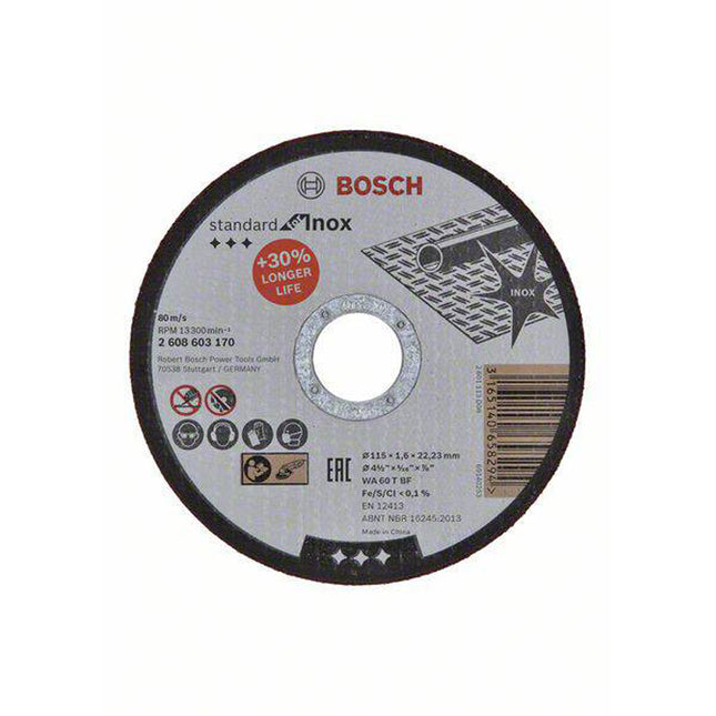 Bosch Tools,2608603170,Cutting Disc Standard for Inox 115x1.6x22.23mm