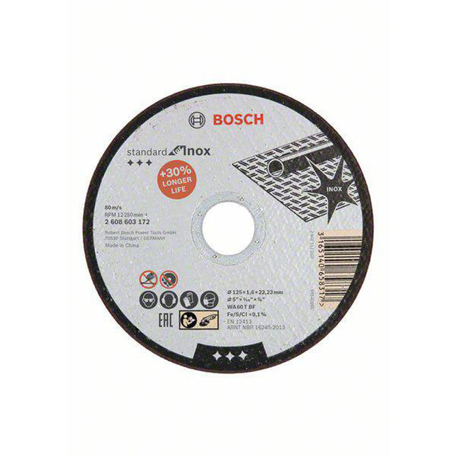 Bosch Tools,2608603172,Cutting Disc Standard for Inox 125x1.6x22.23mm