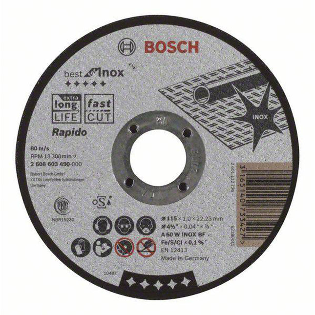 Bosch Tools,2608603490,Cutting Disc Best for Inox 115x1x22.23mm