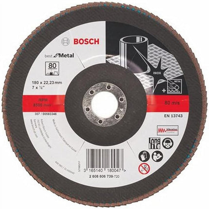 Bosch Tools,2608606739,Flap Disc Best for Metal X571 180mm G80