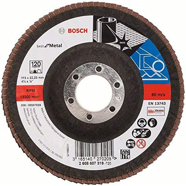 Bosch Tools,2608607319,Flap Disc Best for Metal X571 115mm G120