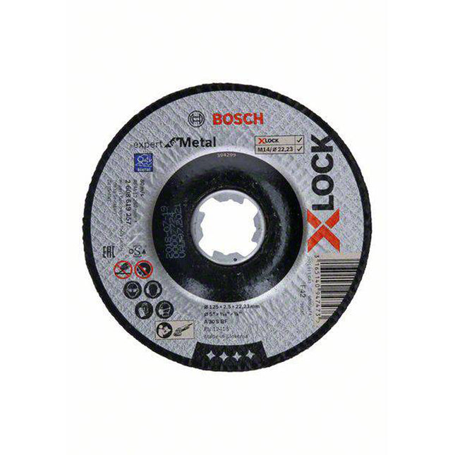 Bosch Tools,2608619257,Cutting Disc X-LOCK Expert for Metal 125x2.5x22.23 Depressed Cutting