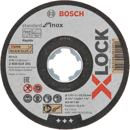 Bosch Tools,2608619366,Grinding Disc X-LOCK Standard for Metal 125x6x22.23 mm Depressed Grinding