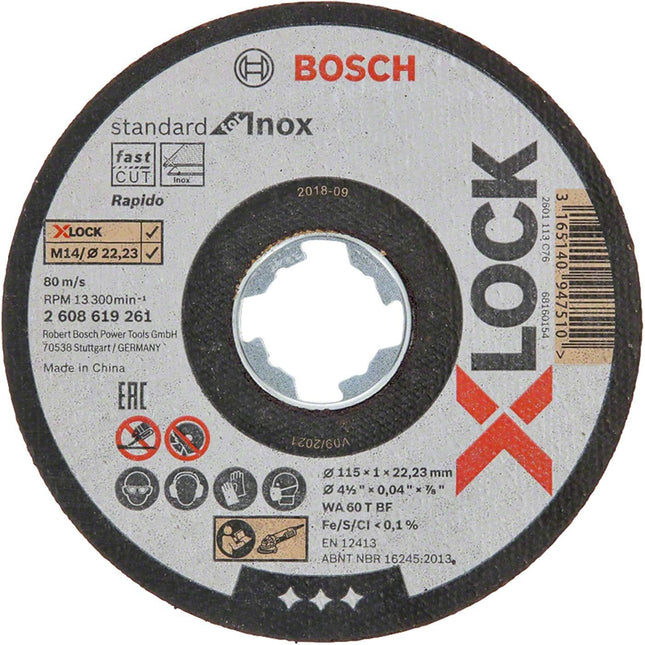 Bosch Tools,2608619366,Grinding Disc X-LOCK Standard for Metal 125x6x22.23 mm Depressed Grinding