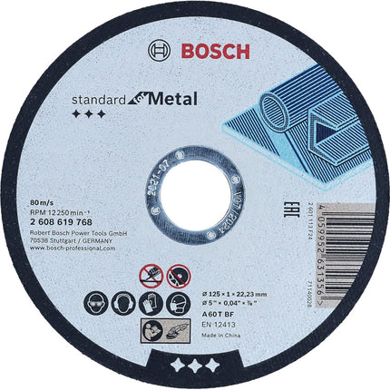 Bosch Tools,2608619768,Cutting Disc Standard for Metal 125x1x22.23mm