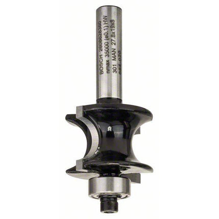 Bosch Tools,2608628360,Guided staff bead Bit 8mm, R1 6mm, L 19mm, G 63mm