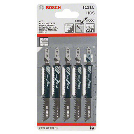 Bosch Tools,2608630033,JSB Set T 111C Basic for Wood 100mm 5pcs