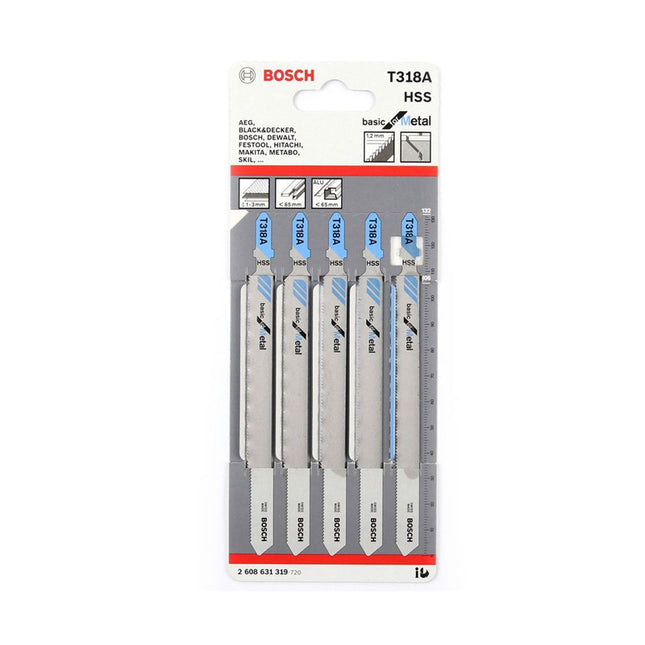 Bosch Tools,2608631319,JSB Set T 318A Basic for Metal 132mm 5pcs