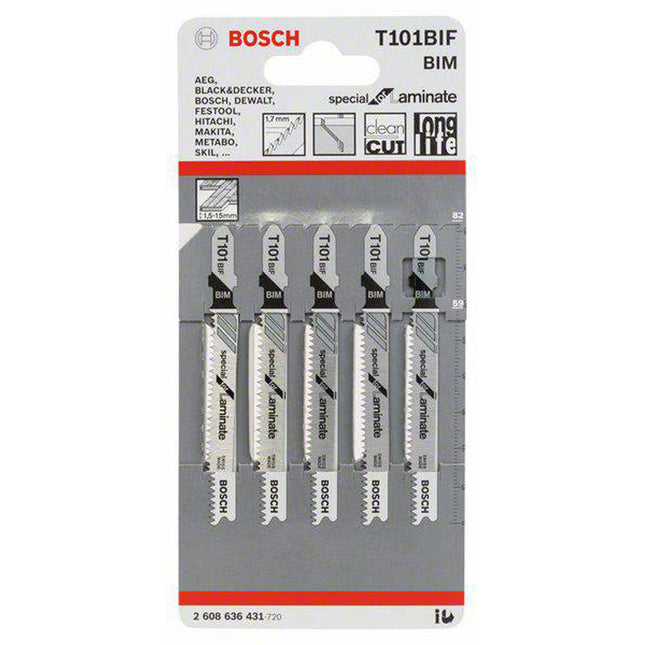 Bosch Tools,2608636431,JSB T 101 BIF BIM Special for Laminate 5pcs