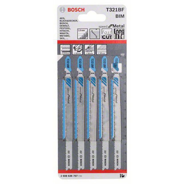 Bosch Tools,2608636707,JSB Set T 321BF BIM Speed for Metal 5pcs