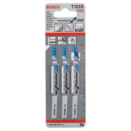 Bosch Tools,2608638472,JSB Set T 123XF RB Progressor for Metal 3pcs