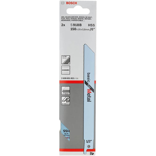 Bosch Tools,2608651821,RSB Basic for Metal S918BF 2pcs