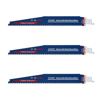 Bosch Tools,2608900399,Recip Sawblade -  S1167XHM | Tough Metal Embedded Wood- 3 pcs