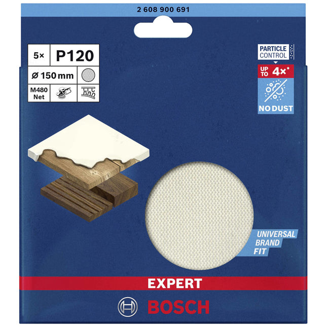 Bosch Tools,2608900691,M480,150mm,120,5x mesh sanding disc