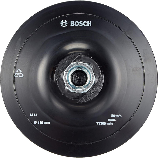 Bosch Tools,2609256271,Rubber Sanding Plate for Angle Grinder with Velcro-Type Fastening System 115mm