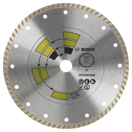 Bosch Tools,2609256407,Diamond Cutting Disc Universal Turbo with Continuous Diamond Rim for Grinder 125x22.23 mm