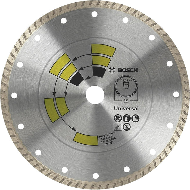 Bosch Tools,2609256408,Diamond Cutting Disc Universal Turbo with Continuous Diamond Rim for Grinder 115x22.23 mm