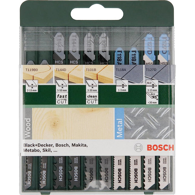 Bosch Tools,2609256746,JSB Set for Wood/Metal/Aluminum 10pcs